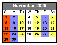 Legends in Concert Christmas Show Preferred Seating November Schedule