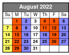 Legends in Concert August Schedule