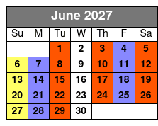 Legends in Concert Standard Seating June Schedule