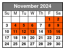 Daniel O'Donnell November Schedule