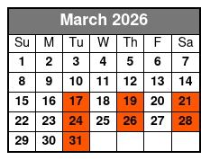 #1 Hits of the 60s Show March Schedule