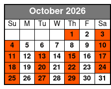 #1 Hits of the 60's Branson October Schedule