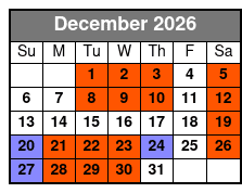 Hamners' Unbelievable Magic Variety Show December Schedule