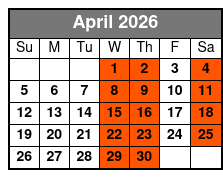 Hamners' Unbelievable Magic Variety Show April Schedule