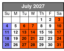 Hamners' Unbelievable Magic Variety Show July Schedule