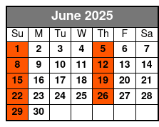 Dancing Queen Ultimate 70s Show June Schedule