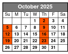 Dancing Queen Ultimate 70s Show October Schedule