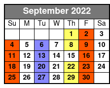 New Jersey Nights September Schedule