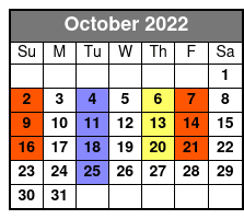 New Jersey Nights October Schedule