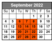 Beach Boys California Dreamin September Schedule