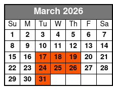 Beach Boys California Dreamin March Schedule