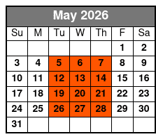 Beach Boys California Dreamin May Schedule