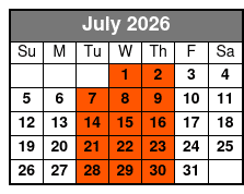 Beach Boys California Dreamin July Schedule