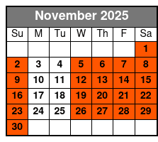 Motown Downtown A Tribute November Schedule