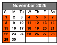 Motown Downtown A Tribute   November Schedule