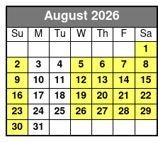 National Tiger Sanctuary Awareness Tour August Schedule