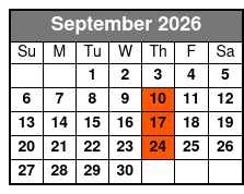 New South Gospel September Schedule