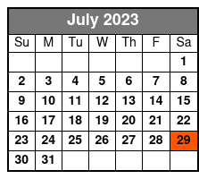 Buckets N Boards July Schedule