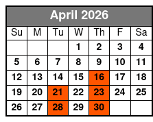 The Petersen Family Bluegrass Band April Schedule