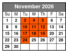 The Petersen Family Bluegrass Band November Schedule