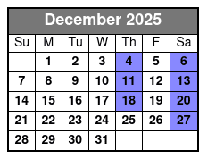 Elvis Live by Jerry Presley - Christmas with Elvis December Schedule