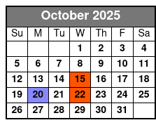 A Neil Diamond Tribute October Schedule