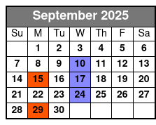 Carpenters Once More September Schedule