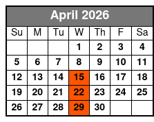 Carpenters Once More April Schedule