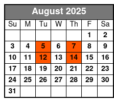 A John Denver Songbook August Schedule