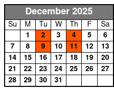A John Denver Songbook December Schedule
