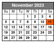 Gene Watson Mezzanine Seating November Schedule