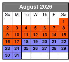 Vigilante Extreme Ziprider August Schedule