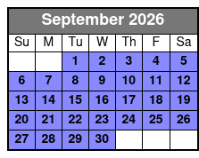 Vigilante Extreme Ziprider September Schedule