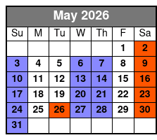 Reza Edge of Illusion Magic Show May Schedule