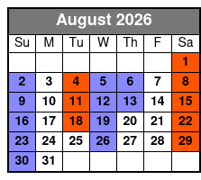 Reza Edge of Illusion Magic Show August Schedule