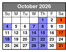 Reza Edge of Illusion Magic Show October Schedule