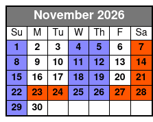 Reza Edge of Illusion Magic Show November Schedule