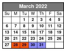 Reza Edge of Illusion Magic Show March Schedule