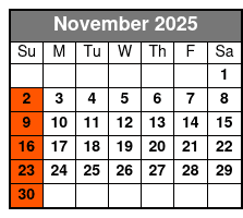 Ozarks Gospel Music show November Schedule