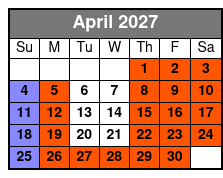 Fritz's Adventure All Access Pass April Schedule