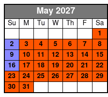 Fritz's Adventure All Access Pass May Schedule
