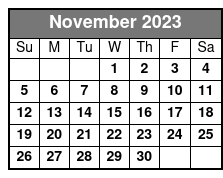 Duttons Family Show November Schedule
