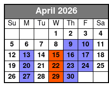 Duttons Family Show April Schedule