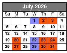Duttons Family Show July Schedule