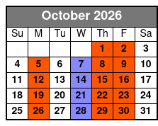 Duttons Family Show October Schedule