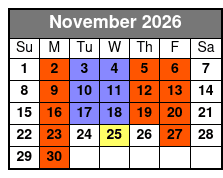 Duttons Family Christmas Show November Schedule