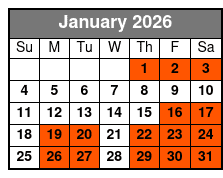 Grand Jubilee January Schedule