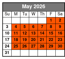 Grand Jubilee May Schedule