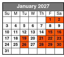 Grand Jubilee  January Schedule