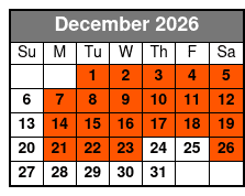Grand Jubilee Christmas Show December Schedule